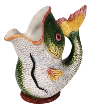 Fish-Shaped Ceramic Jug, 1970s