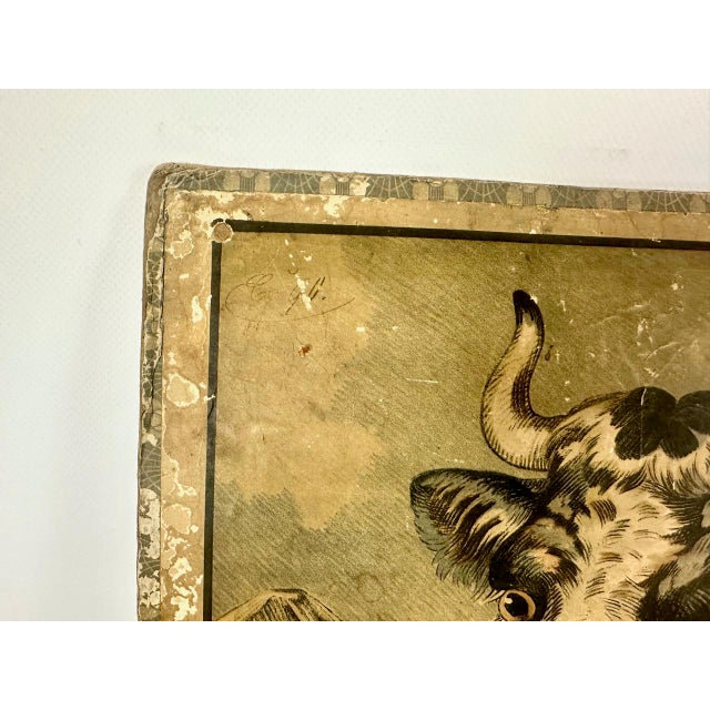 Czech Educational School Board with Cow, 1900s For Sale - Image 5 of 12