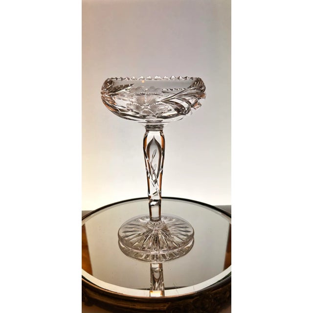 Antique American Brilliant Period Comport Bubble Stem For Sale - Image 6 of 9