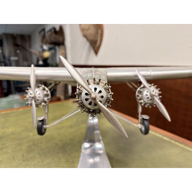Metal Ford Trimotor Model Aircraft in Pewter, 2000s For Sale - Image 7 of 17