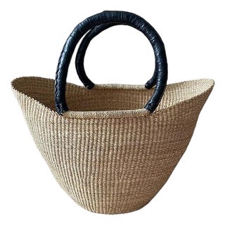 Bolga Boho Gift U Shopper Basket – All Natural For Sale