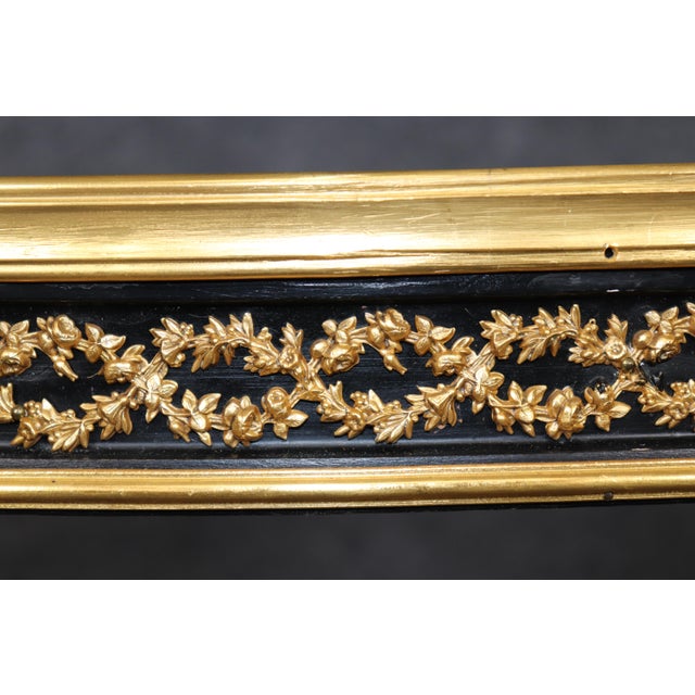 Brown French Louis XV Style Ormolu and Marble Top Side Table in Manner Weisweiller For Sale - Image 8 of 10