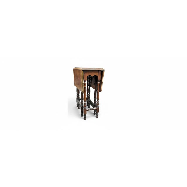 1940s William and Mary Style Dropleaf Table For Sale - Image 12 of 16