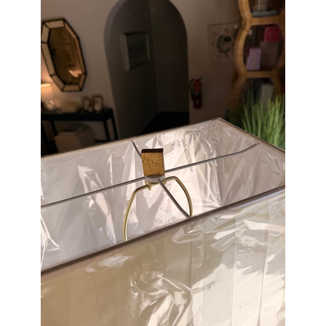 Early 21st Century Visual Comfort Wright Gilded Iron & Glass Table Lamp For Sale - Image 5 of 6