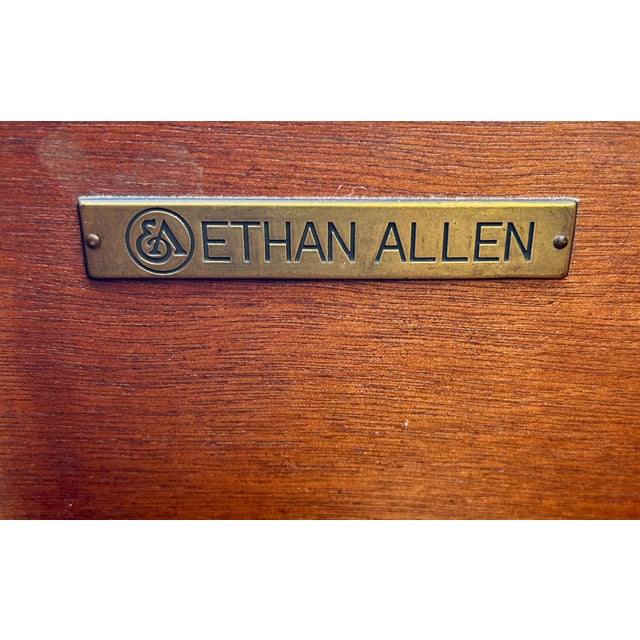 Ethan Allen Bombe Chest Tuscany Painted 3 Drawer Commode French Country Dresser For Sale - Image 13 of 13