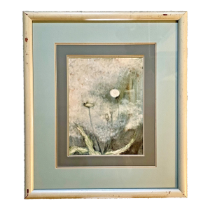 Vintage Floral Watercolor Painting "Mountain Mist" by Mona Royer Framed
