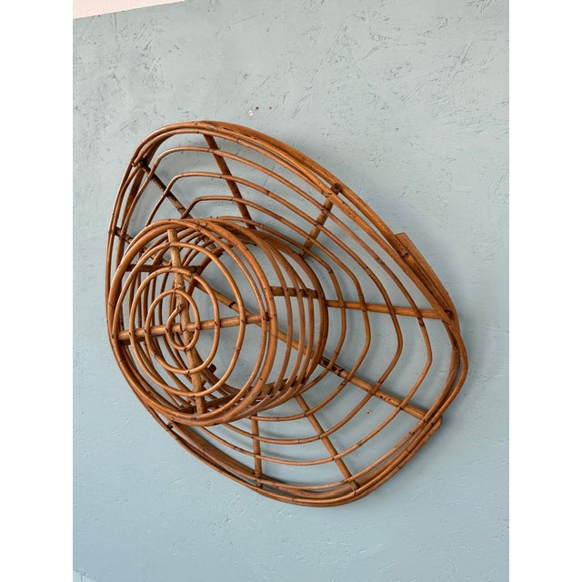 Vintage Bamboo Hat Decorative Object, 1970s For Sale - Image 9 of 13