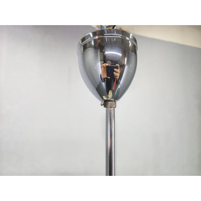 Art Deco Chandelier from Napako in Chrome & Marble Glass, 1930s For Sale - Image 11 of 15