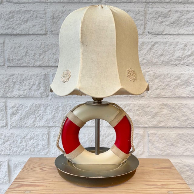 Swedish Modern Nautical Lifebuoy Table Lamp by Olof Heijke, Stockholm, 1940s For Sale - Image 10 of 10