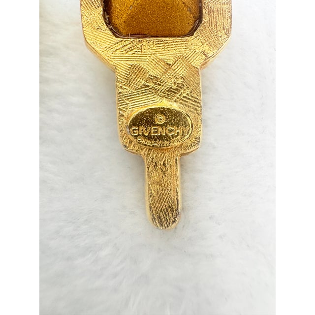 Givenchy New York–Paris 80s Rhinestone & Gold‑Tone Statement Clip-on Earrings, Pair For Sale - Image 11 of 12