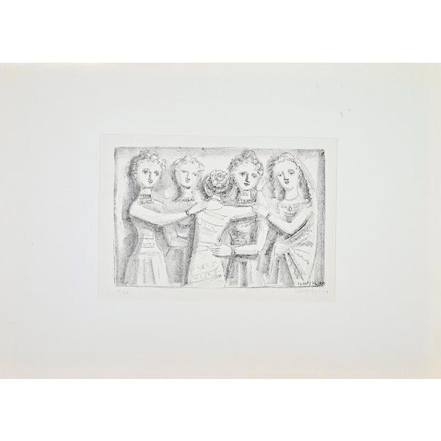 Massimo Campigli, It Is Not Permissible to Cry, Edition of 20, 1944, Lithograph For Sale - Image 3 of 3