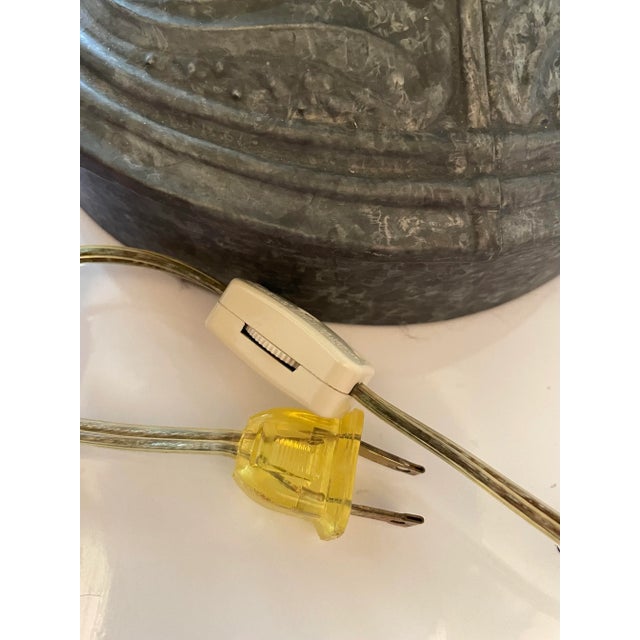 1980s Ralph Lauren Style Sarreid Metal Palm Tree Table Lamp For Sale In Chicago - Image 6 of 11