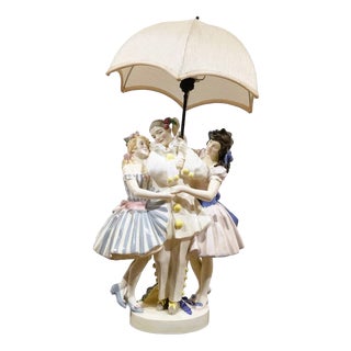 Austrian Ceramic Lamp by Podany for KWK Keramos, 1920s For Sale