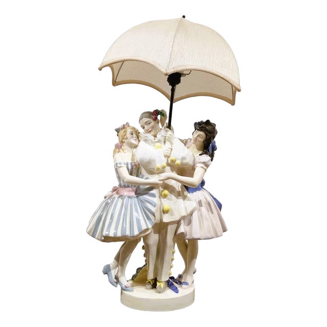Austrian Ceramic Lamp by Podany for KWK Keramos, 1920s For Sale