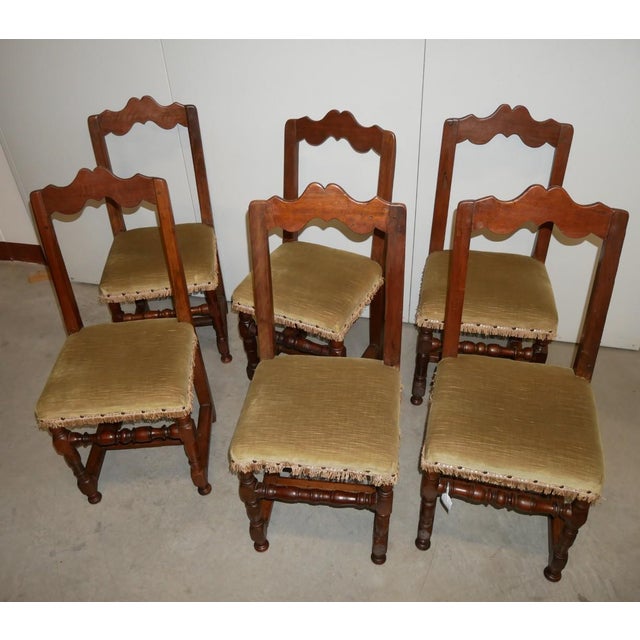 Antique Walnut Chairs, 1800s, Set of 6 For Sale - Image 17 of 18