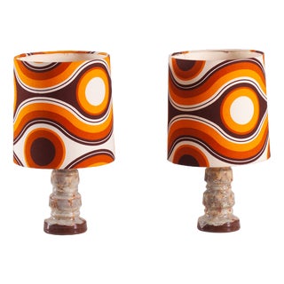 Vintage Ceramic Table Lamps from Scheurich, Germany, 1970s Set of 2 For Sale