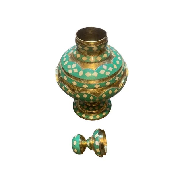 Moroccan decorative vase Handmade with original Moroccan craftsmanship A very beautiful vase made of original copper and...