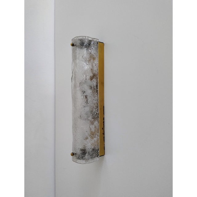 Murano Eis Glass Wall Scone from Hillebrand Lighting, 1970s For Sale - Image 9 of 18