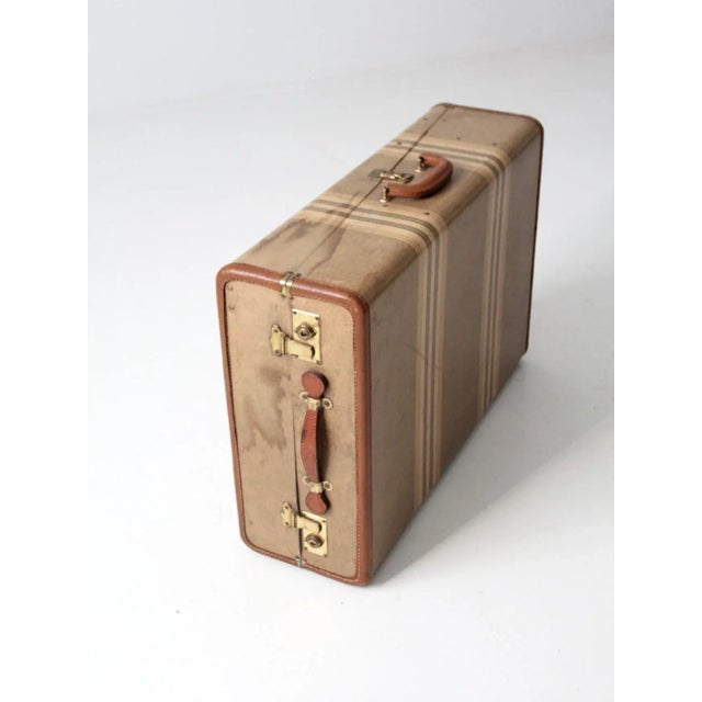 Vintage Striped Wardrobe Suitcase Chairish