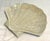 A gorgeous set of four vintage Fitz and Floyd seashell plates, beautifully sculpted with an organic, coastal-inspired form...