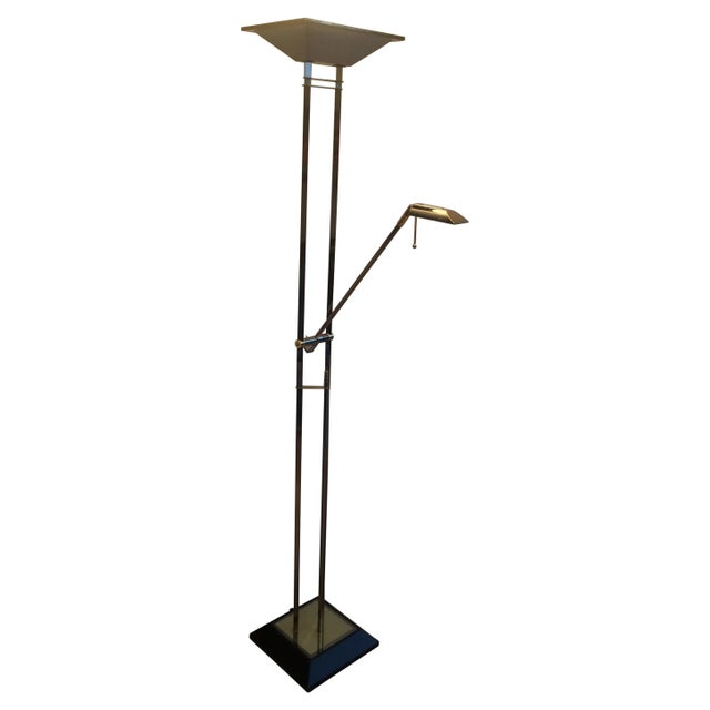Gun Metal and Brass Floor Lamp, French, Circa 1970 For Sale - Image 11 of 11