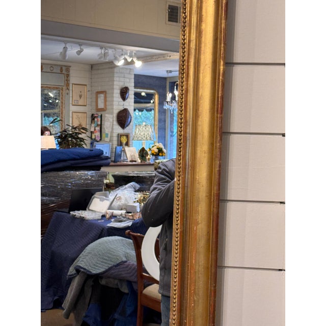 English 19th Century Gold Rounded Corner Mirror For Sale - Image 3 of 12