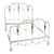 Antique Late 1800s Victorian American Iron Bed Frame For Sale