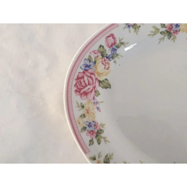 Vintage Floral Platter, Makers mark reads "China Pearl Japan" Oven Dishwasher Microwave Safe. In Excellent condition.