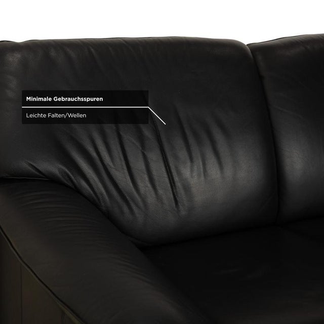 Atlanta 2-Seater Sofas in Black Leather from Laauser, Set of 2 For Sale - Image 9 of 18