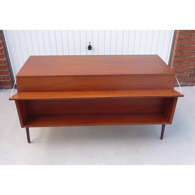 Vintage Brown Desk in Teak, 1950s For Sale - Image 6 of 13