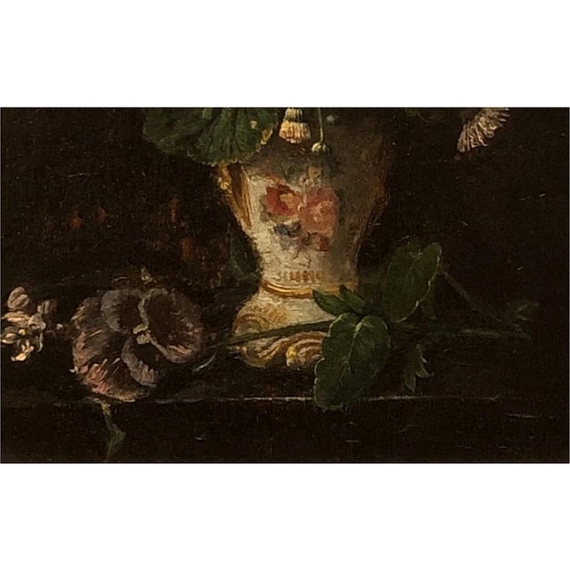 Bouquet of Flowers, 19th Century, Oil Painting on Panel, Framed For Sale - Image 8 of 10