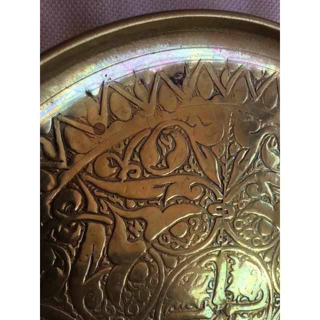 Vintage Embossed Brass Plate Chairish