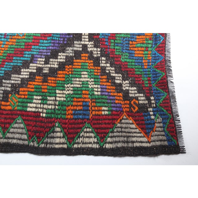 Textile Vintage Anatolian Cicim Kilim With Diamond Motifs – Handwoven Tribal Flatweave -6' 4'' X 8' 4'' For Sale - Image 7 of 13