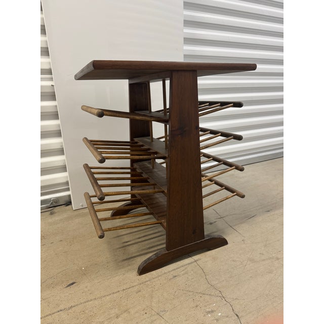 Mid-Century Modern Mid Century Modern Spindle Magazine Rack Table For Sale - Image 3 of 5