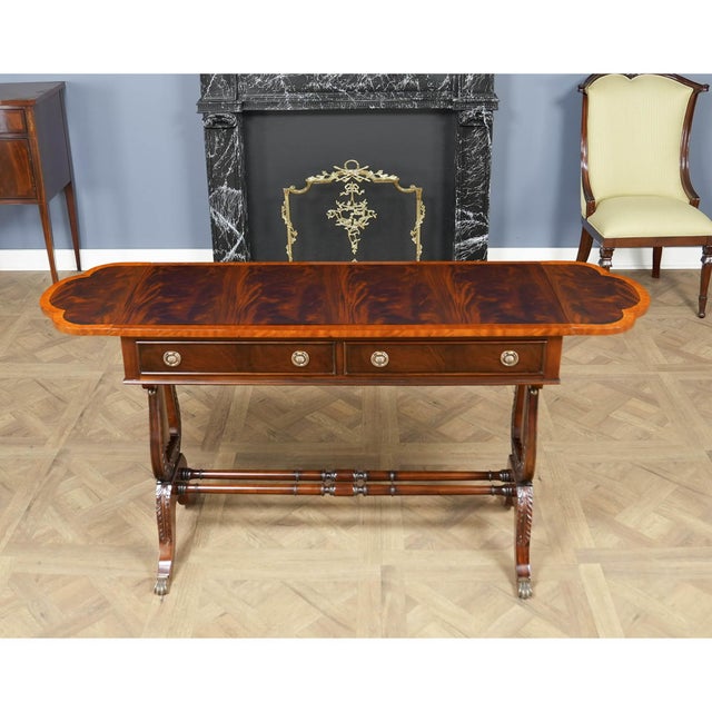 Traditional Traditional Mahogany Dropside Sofa Table For Sale - Image 3 of 17