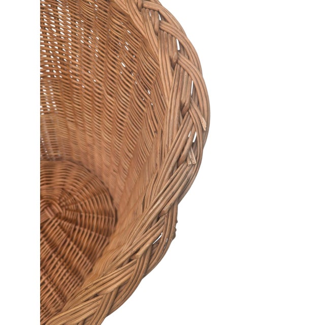 1960s Wicker Braided Barrel Egg Chair For Sale - Image 10 of 13