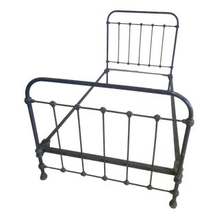 Antique Style Wrought Iron Bed, 1950s For Sale