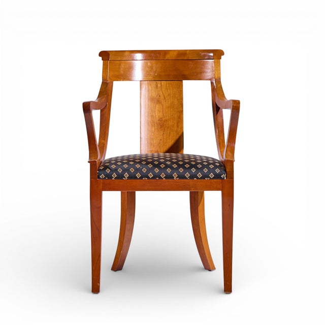 Late 20th Century Baker Furniture Solid Cherry Wood Regency Dining Chairs - Set of 4 For Sale - Image 5 of 13