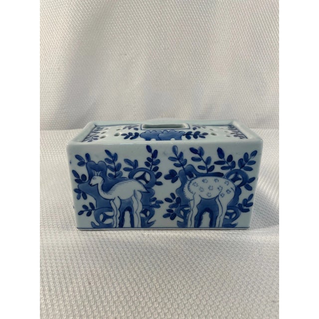 Antique Dutch Delft Faience Flower Brick Vase For Sale - Image 11 of 12