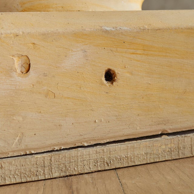 French Plaster Spiral Column or Pedestal on Wooden Base For Sale - Image 10 of 11