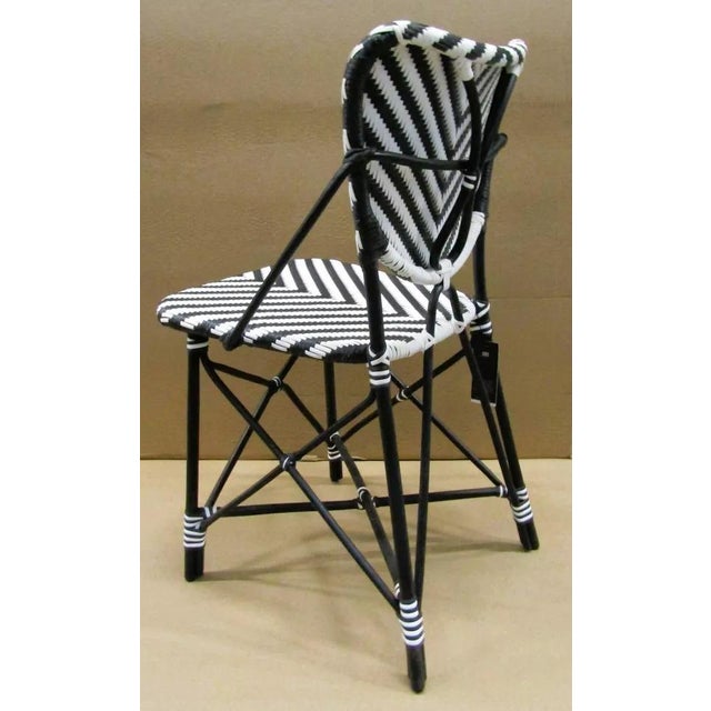 Eichholtz Colony Rattan Chevron Dining Side Chair For Sale In Miami - Image 6 of 11