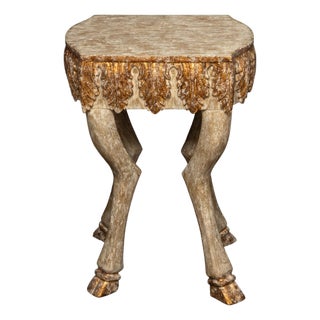 Gilded Hoof "Hoofy" Leg Side/End Table by Creel and Gow 21.5"H For Sale