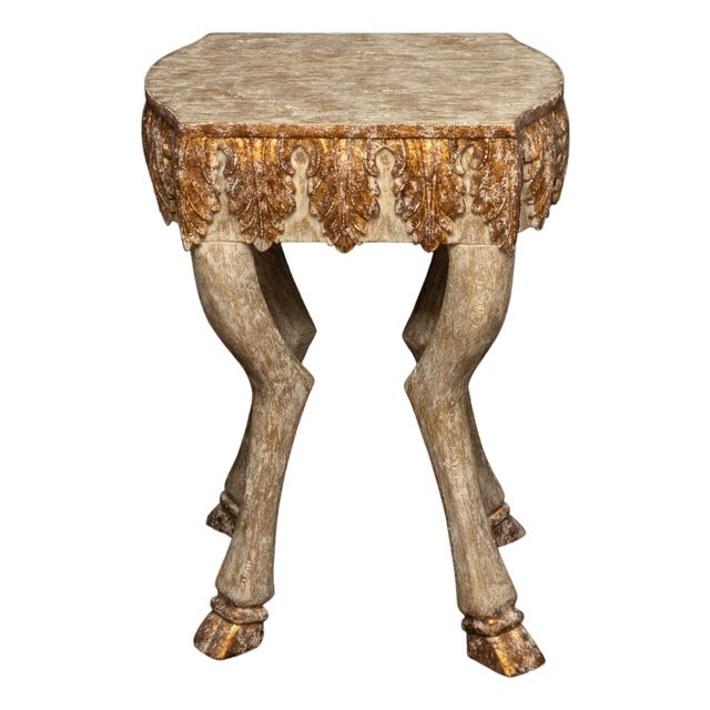 Gilded Hoof "Hoofy" Leg Side/End Table by Creel and Gow 21.5"H For Sale