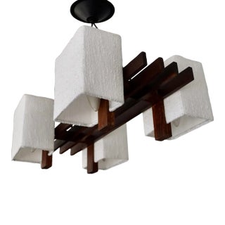 1960's Scandinavian Danish Modern Rosewood Chandelier For Sale