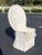 Hollywood Regency 1970s White Split Bamboo Peacock Chair For Sale - Image 3 of 13