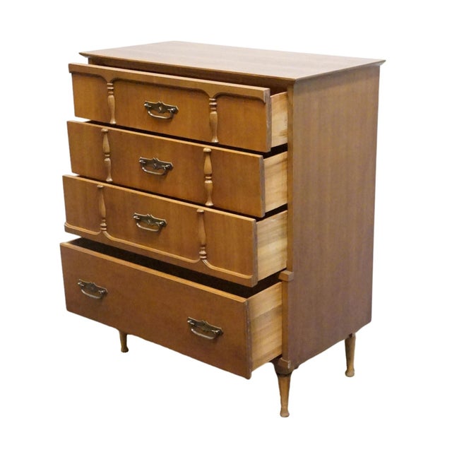 Ballman Cummings Solid Hard Rock Maple Colonial Early American 36" Chest of Drawers For Sale In Kansas City - Image 6 of 13
