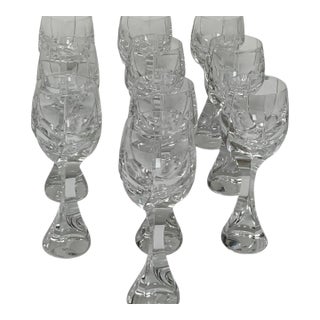 Vintage Baccarat Neptune Crystal Water Goblets Discontinued Signed - Set of 10 For Sale