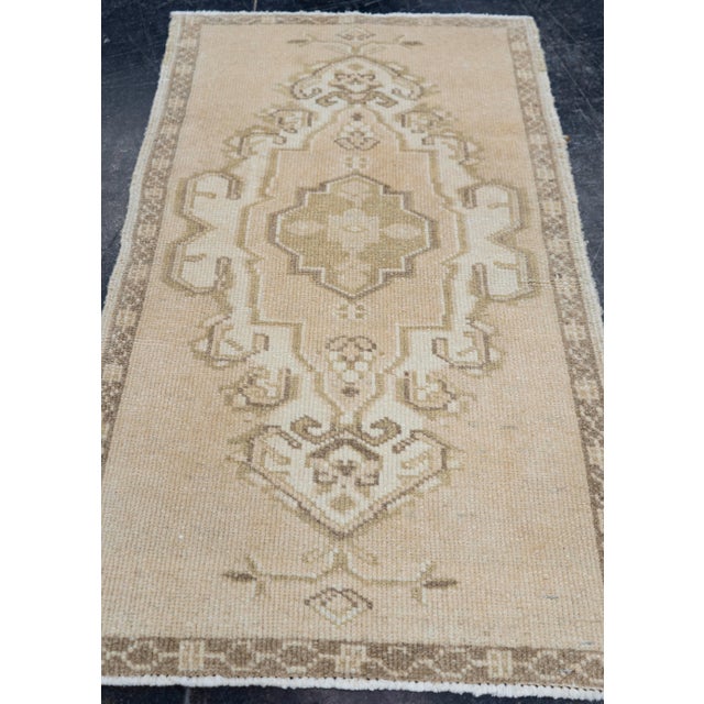 Turkish Mini Rug Oriental Hand Knotted Vintage Rug 1'9" x 2'11" #16771 Explore a curated collection of hallway runners,...