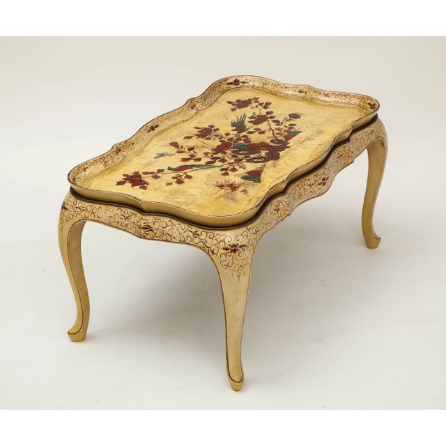 Louis XV Style Chinoiserie Tray Top Low Table For Sale - Image 4 of 12