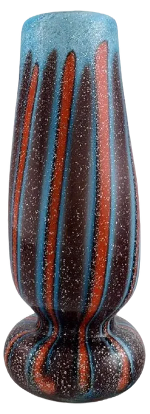 Large Italian Mouth Blown Art Glass Vase, 1960s